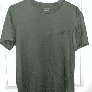 J Crew Dark Green T-Shirt w/ Front Pocket
